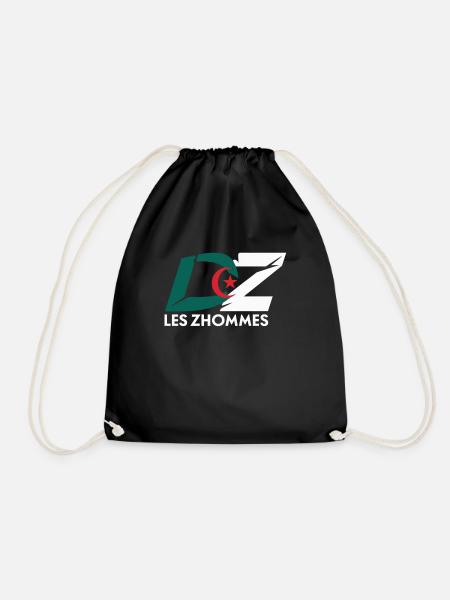 DZ Les Zhommes Algérie Supporter Algérien Djazair - Sac de sport léger - noir