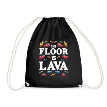 The ground is lava bouldering - Drawstring Bag - black - Front