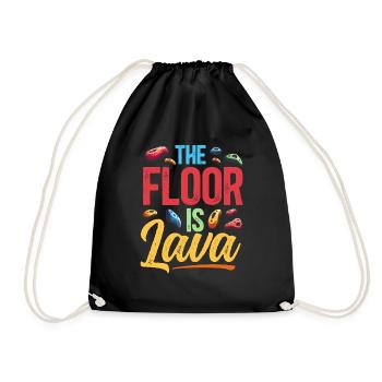 The ground is lava bouldering - Drawstring Bag - black - Front