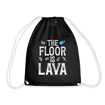 The ground is lava bouldering - Drawstring Bag - black - Front
