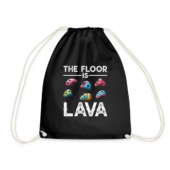 The ground is lava bouldering - Drawstring Bag - black - Front