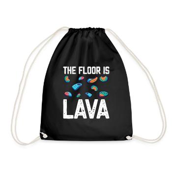 The ground is lava bouldering - Drawstring Bag - black - Front