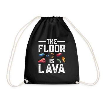 The ground is lava bouldering - Drawstring Bag - black - Front