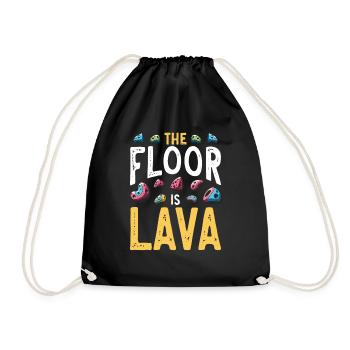The ground is lava bouldering - Drawstring Bag - black - Front