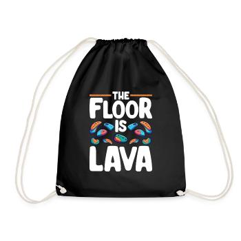 The ground is lava bouldering - Drawstring Bag - black - Front