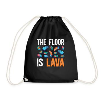 The ground is lava bouldering - Drawstring Bag - black - Front