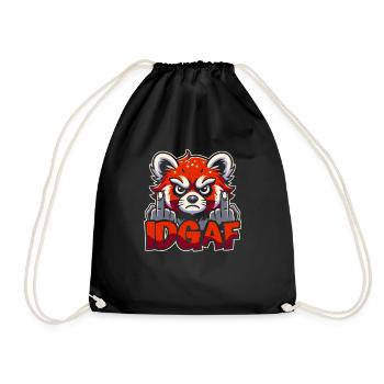 Panda roux Idgaf - Sac de sport léger - noir - Devant
