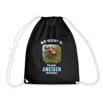 Ant Ameisen Ameise - Turnbeutel - Schwarz - Vorne