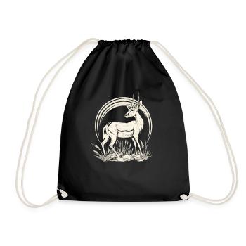 Antelope Antilopen Antilope - Drawstring Bag - black - Front