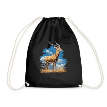 Antelope Antilopen Antilope - Drawstring Bag - black - Front