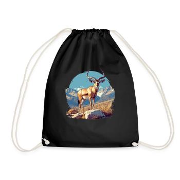 Antelope Antilopen Antilope - Drawstring Bag - black - Front