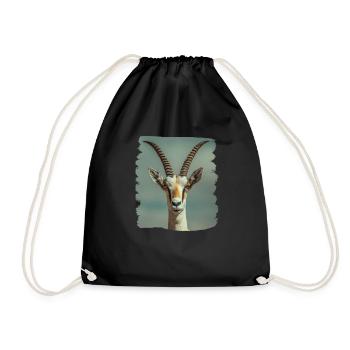 Antelope Antilopen Antilope - Drawstring Bag - black - Front