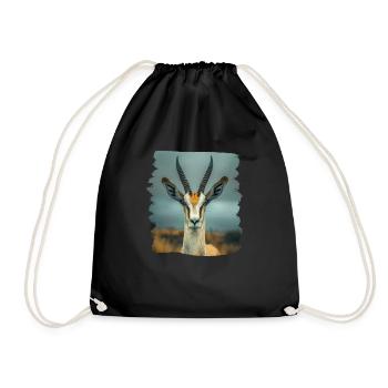 Antelope Antilopen Antilope - Drawstring Bag - black - Front