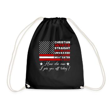 Christian Whits Straight Republican Unvaxxed Gun - Turnbeutel - Schwarz - Vorne