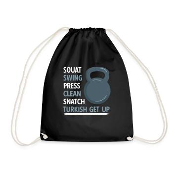 Kettlebell Workout Entraînement de fitness - Sac de sport léger - noir - Devant