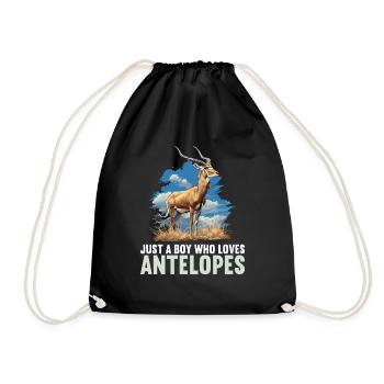 Antelope Antilopen Antilope - Drawstring Bag - black - Front