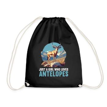 Antelope Antilopen Antilope - Drawstring Bag - black - Front