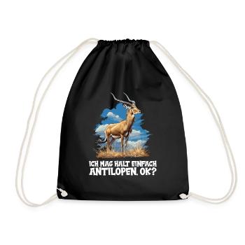 Antelope Antilopen Antilope - Drawstring Bag - black - Front