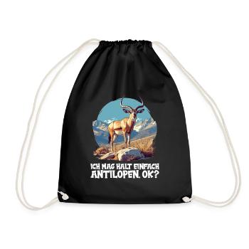 Antelope Antilopen Antilope - Drawstring Bag - black - Front