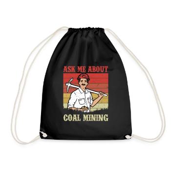 Certified Bad Ass Miner Mining Coal Ore - Turnbeutel - Schwarz - Vorne