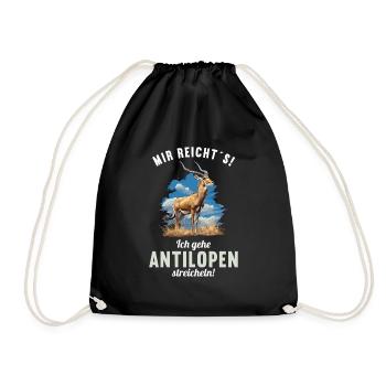 Antelope Antilopen Antilope - Drawstring Bag - black - Front