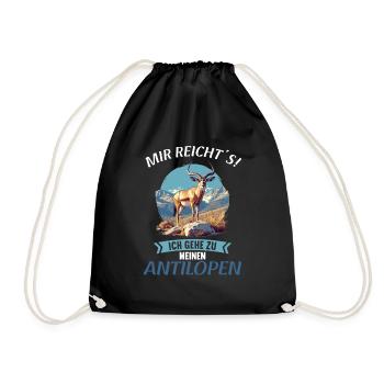 Antelope Antilopen Antilope - Drawstring Bag - black - Front