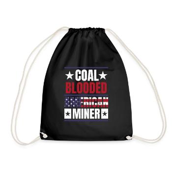 Le mineur américain au sang de charbon Patriotic Mining - Sac de sport léger - noir - Devant