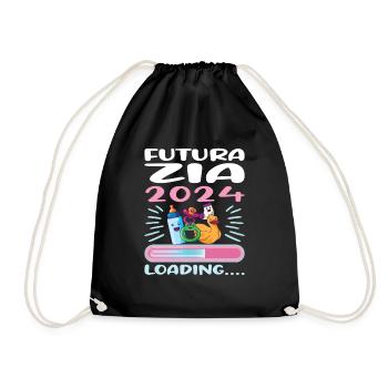 Zia 2024 Loading Aunt 2024 - Drawstring Bag - black - Front