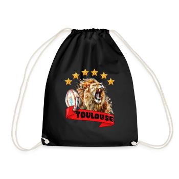 Toulouse Rugby 6 Etoiles Lion Homme Femme - Sac de sport léger - noir - Devant