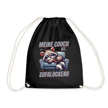 Drôle de raton laveur pour dormir et se détendre - Sac de sport léger - noir - Devant