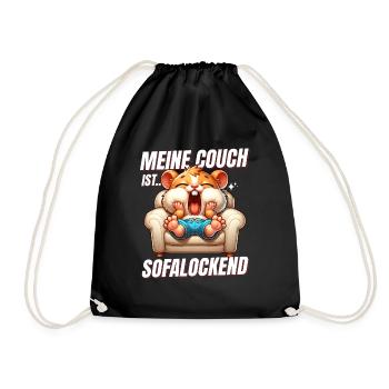 Drôle de hamster pour dormir et se détendre - Sac de sport léger - noir - Devant