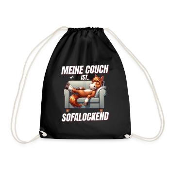 Drôle de cheval pour dormir et se détendre - Sac de sport léger - noir - Devant