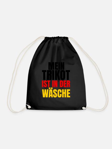 Mein Trikot Ist In Der Wäsche - Turnbeutel - Schwarz