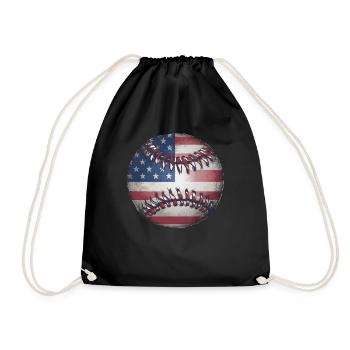 Baseball Men Women Kids Player Pitcher Softball - Turnbeutel - Schwarz - Vorne