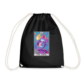 Tarot Cards Tarot Card The Fool The Fool - Drawstring Bag - black - Front