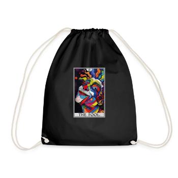 Tarot Cards Tarot Card The Fool The Fool - Drawstring Bag - black - Front