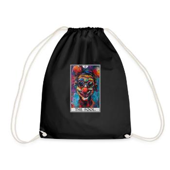 Tarot Cards Tarot Card The Fool The Fool - Drawstring Bag - black - Front