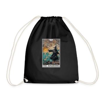 Tarot Card The Magician The Magician - Drawstring Bag - black - Front