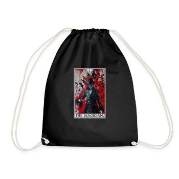 Tarot Card The Magician The Magician - Drawstring Bag - black - Front