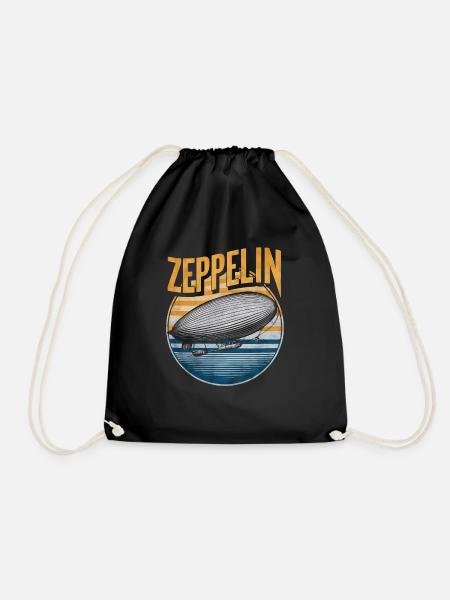 Luftschiff Zeppelin Geschenk - Turnbeutel - Schwarz