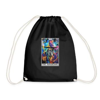 Tarot Card The Magician The Magician - Drawstring Bag - black - Front