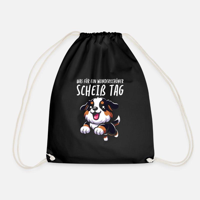 Berner Sennenhund Wunderschöner Tag - Turnbeutel - Schwarz