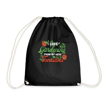 Tomates du jardin Légumes Tomates tête de jardinier - Sac de sport léger - noir - Devant