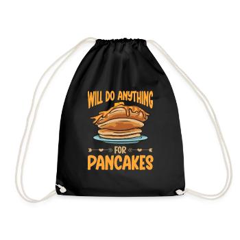 Pancake Breakfast Pancakes - Drawstring Bag - black - Front