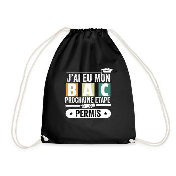 Cadeau Baccalauréat Bachelier Bachelière Bac 2024 - Sac de sport léger - noir - Devant