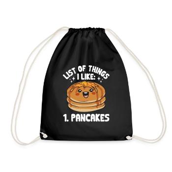 Pancake Breakfast Pancakes - Drawstring Bag - black - Front