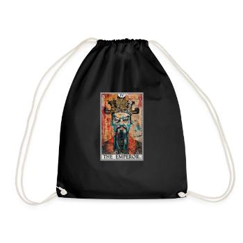 Tarot card The Emperor The Ruler - Drawstring Bag - black - Front