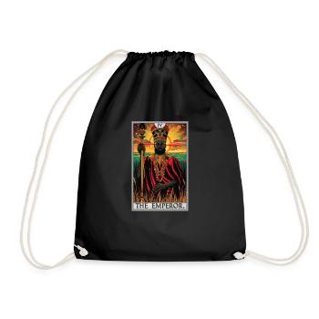 Tarot card The Emperor The Ruler - Drawstring Bag - black - Front