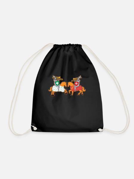 Ritterturnier Ren Faire Ritter - Turnbeutel - Schwarz