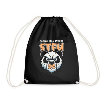 Panda géant Panda Ours se taire - Sac de sport léger - noir - Devant